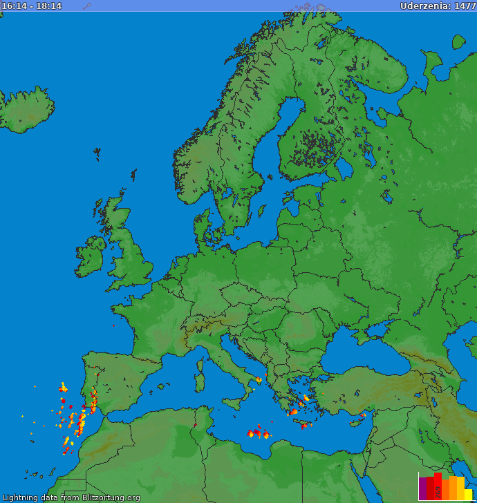 Mapa wyładowań Europa 2024-11-15 15:44:47